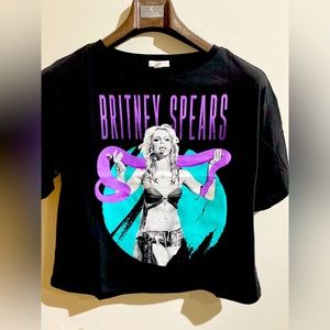 Britney Spears Graphic oversized Crop Top Tee Women’s